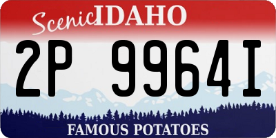ID license plate 2P9964I