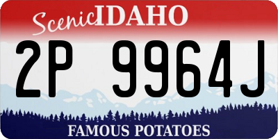 ID license plate 2P9964J