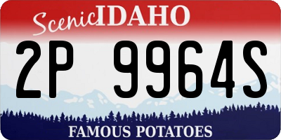 ID license plate 2P9964S