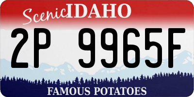 ID license plate 2P9965F