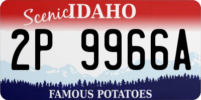 ID license plate 2P9966A