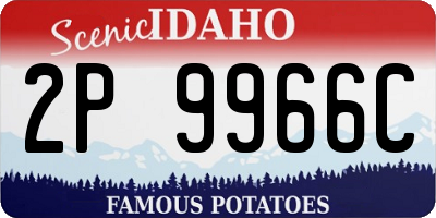 ID license plate 2P9966C