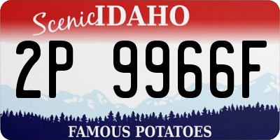 ID license plate 2P9966F
