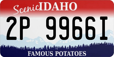ID license plate 2P9966I
