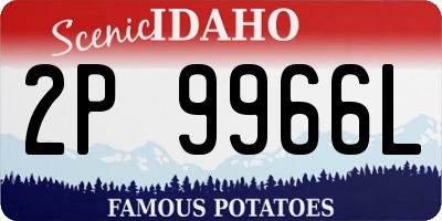 ID license plate 2P9966L