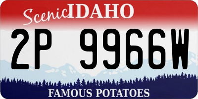 ID license plate 2P9966W
