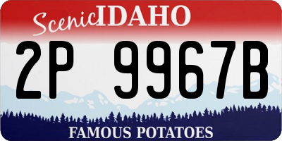 ID license plate 2P9967B