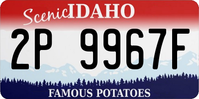 ID license plate 2P9967F