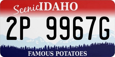 ID license plate 2P9967G