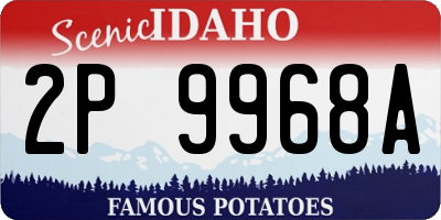 ID license plate 2P9968A