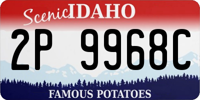 ID license plate 2P9968C