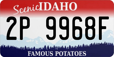 ID license plate 2P9968F