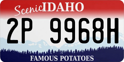 ID license plate 2P9968H