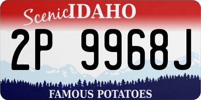 ID license plate 2P9968J