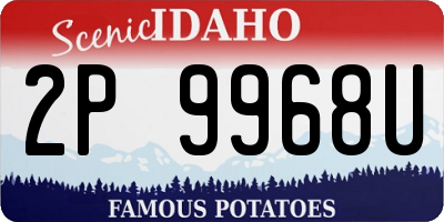 ID license plate 2P9968U