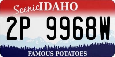 ID license plate 2P9968W