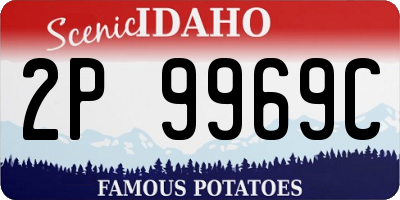 ID license plate 2P9969C