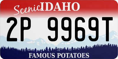 ID license plate 2P9969T