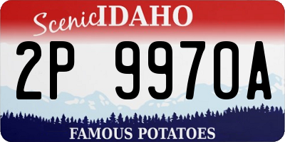 ID license plate 2P9970A