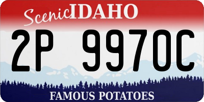 ID license plate 2P9970C