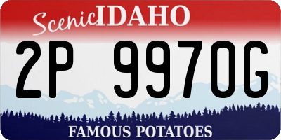 ID license plate 2P9970G