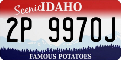 ID license plate 2P9970J