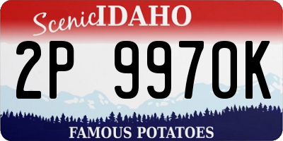 ID license plate 2P9970K