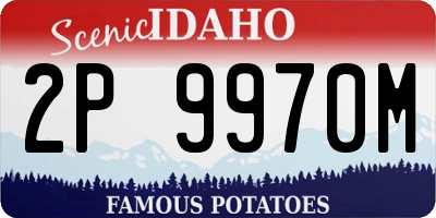 ID license plate 2P9970M