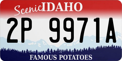ID license plate 2P9971A