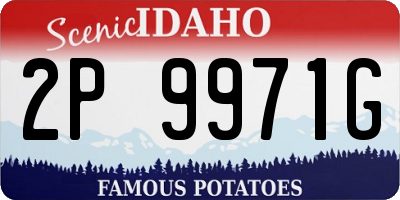 ID license plate 2P9971G