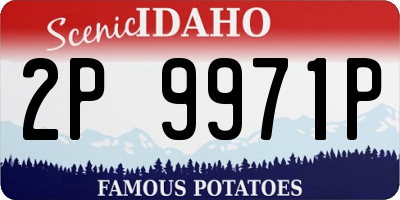 ID license plate 2P9971P