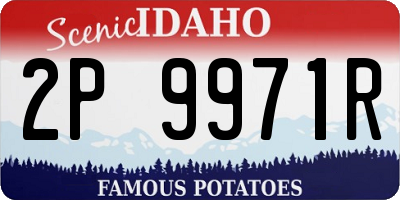 ID license plate 2P9971R
