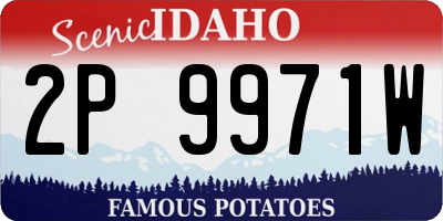 ID license plate 2P9971W