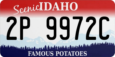 ID license plate 2P9972C