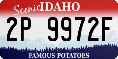 ID license plate 2P9972F