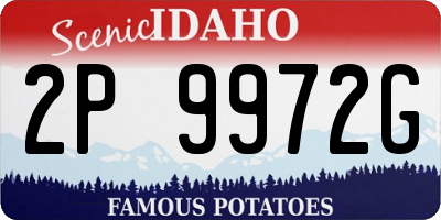 ID license plate 2P9972G
