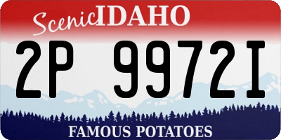 ID license plate 2P9972I