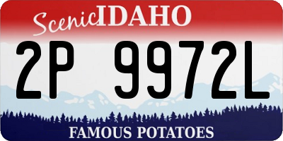 ID license plate 2P9972L