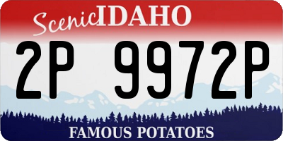 ID license plate 2P9972P