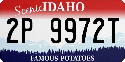 ID license plate 2P9972T