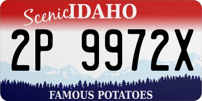 ID license plate 2P9972X
