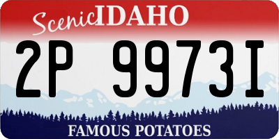 ID license plate 2P9973I