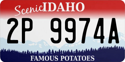 ID license plate 2P9974A