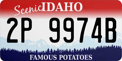 ID license plate 2P9974B