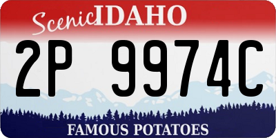 ID license plate 2P9974C