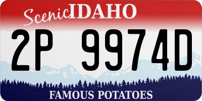 ID license plate 2P9974D