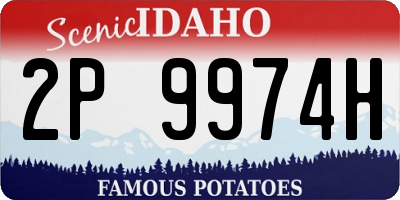 ID license plate 2P9974H