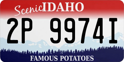 ID license plate 2P9974I