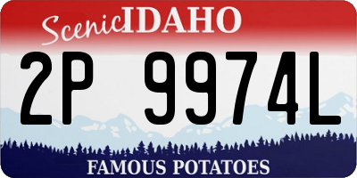 ID license plate 2P9974L