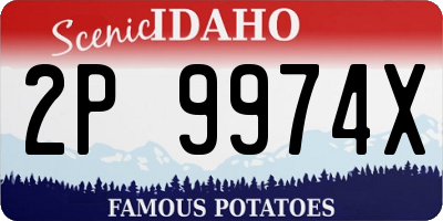 ID license plate 2P9974X